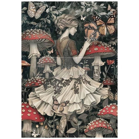 Enigmatic Realm A1 Decoupage Paper by Redesign With Prima | 23.4” x 33.1” | Lost in Wonderland Collection