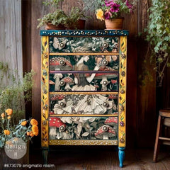 Enigmatic Realm A1 Decoupage Paper by Redesign With Prima | 23.4” x 33.1” | Lost in Wonderland Collection