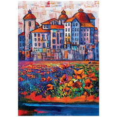 Village in Colour A1 Decoupage Paper by Redesign With Prima | 23.4” x 33.1”
