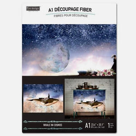 Whale in Cosmos A1 Decoupage Paper by Redesign With Prima | 23.4” x 33.1”