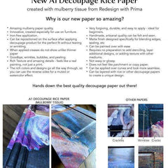 A1 Decoupage Rice Paper - Royal Garden | Redesign With Prima | 23.4” x 33.1”