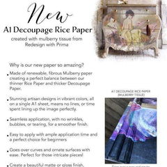 A1 Decoupage Rice Paper - Royal Garden | Redesign With Prima | 23.4” x 33.1”