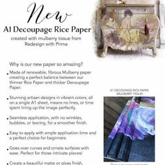 Redesign With Prima’s amazing new A1 Decoupage Rice Paper 