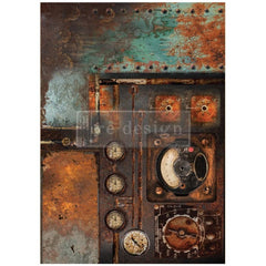 Aged Machinery Elegance A1 Decoupage Paper by Redesign With Prima | 23.4” x 33.1”