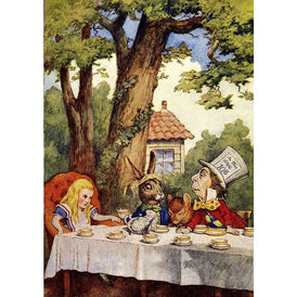 Alice in Wonderland A1 Decoupage Paper | Vintage Mad Hatter Tea Party Fantasy Art for Furniture & Upcycling | Three Yellow Goats