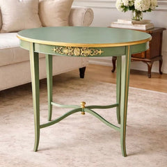 Antique Oval Occasional Table | Luxury Hand-Painted Table