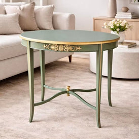 Antique Oval Occasional Table | Luxury Hand-Painted Table