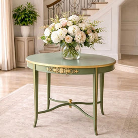 Antique Oval Occasional Table | Luxury Hand-Painted Table