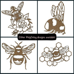 Bee Wood Shape S123 by PolyOnlay Precision Art