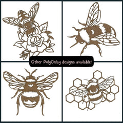 Bee Wood Shape S124 by PolyOnlay Precision Art