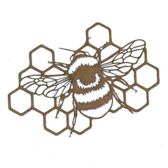 Bee Wood Shape S127 by PolyOnlay Precision Art