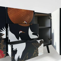 Bespoke Oriental Style Sideboard | Hand-Painted TV Console