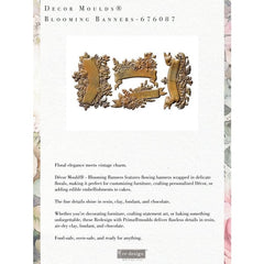 Redesign With Prima Blooming Banners Silicone Mould 5x10"
