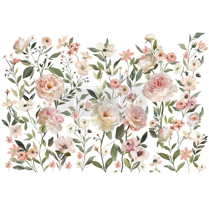 Blush Harmony Decor Transfer by Redesign with Prima soft blush floral furniture transfer set