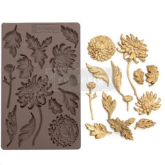 BOTANIST FLORAL Silicone Mould | Redesign With Prima | 5” x 8” | Flower Mould for Resin, Clay, Chocolate | Botanical Craft Supplies