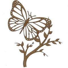 Butterfly and Branch Wood Shape S104 by PolyOnlay Precision Art