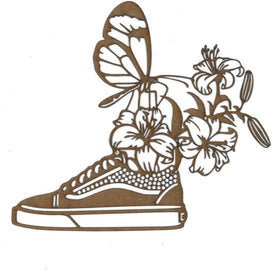 Butterfly, Flowers and Trainer Wood Shape S109 by PolyOnlay Precision Art