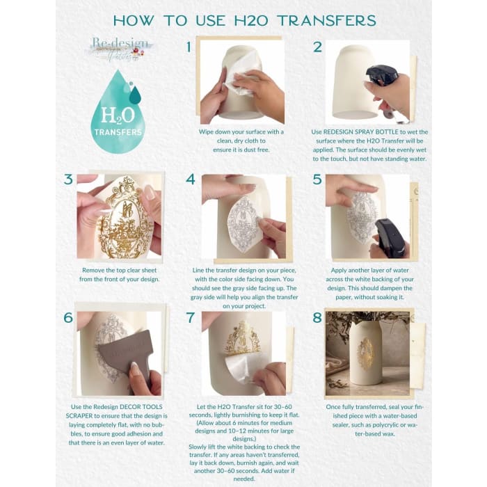 CHANT DU MATIN H2O Transfer Redesign With Prima 8.5x11” | Gold Label Waterslide Decal