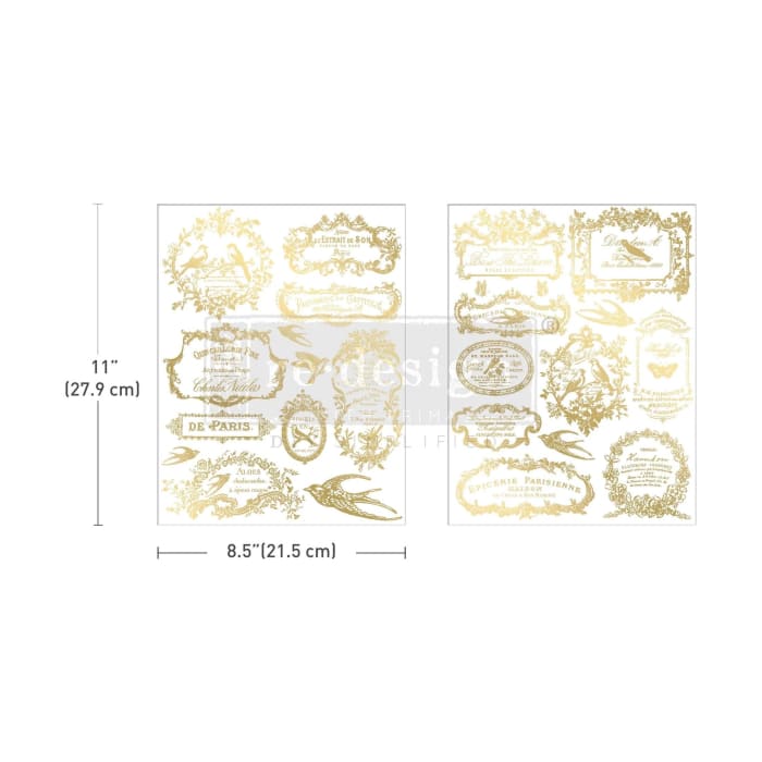 CHANT DU MATIN H2O Transfer Redesign With Prima 8.5x11” | Gold Label Waterslide Decal