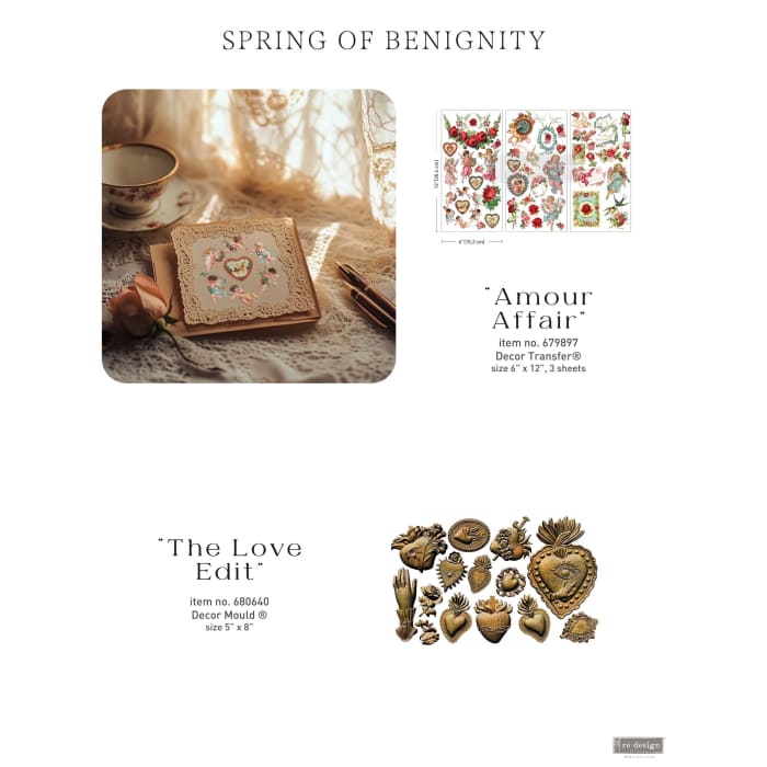 Cherub Rose Small Rub-On Transfer | Amour Affair | Redesign with Prima