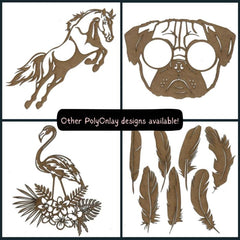 Chicken Wood Shape S132 by PolyOnlay Precision Art