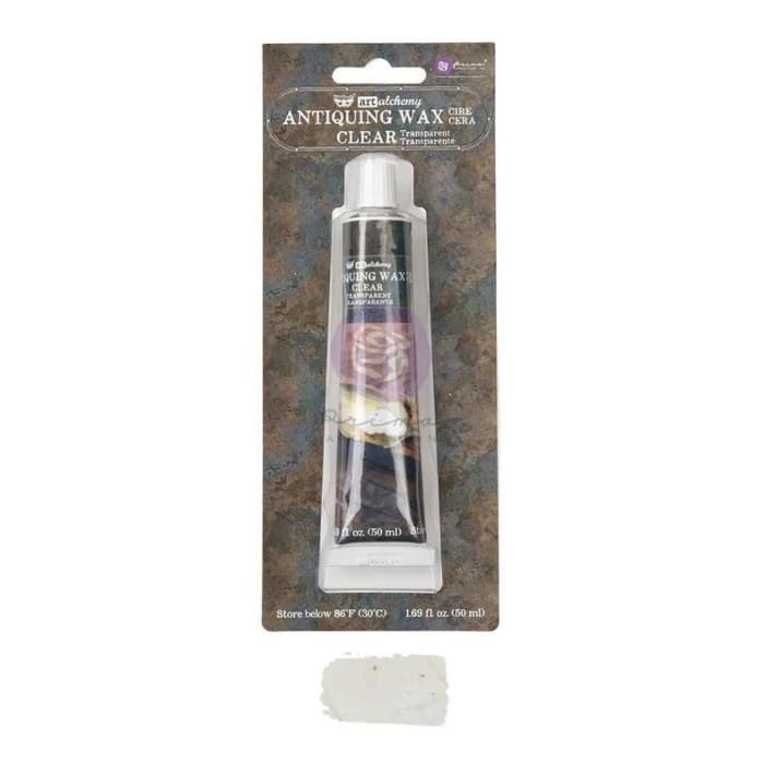 CLEAR ANTIQUING WAX – Redesign with Prima & Finnabair Art Alchemy Antiquing Wax 50ml | Clear Wax Paste for Wood, Decor, Mixed Media Projects