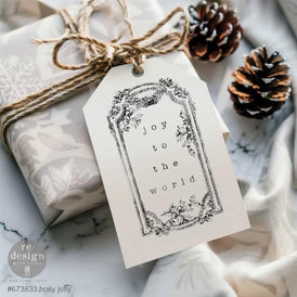 Holly Jolly Clear Stamp by Redesign With Prima | 8.5” x 11” | Holiday Magic Collection