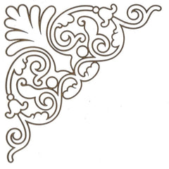 Corner C103 Wood Appliqué Pack of 2 by PolyOnlay Precision Art