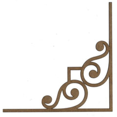 Corner C106 Wood Appliqué Pack of 2 by PolyOnlay Precision Art