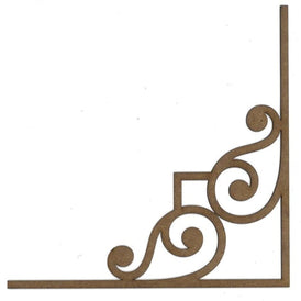 Corner C106 Wood Appliqué Pack of 2 by PolyOnlay Precision Art