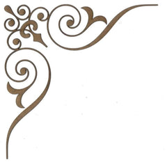 Corner C110 Wood Appliqué Pack of 2 by PolyOnlay Precision Art