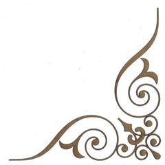 Corner C110 Wood Appliqué Pack of 2 by PolyOnlay Precision Art