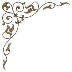 Corner C117 Wood Appliqué Pack of 2 by PolyOnlay Precision Art