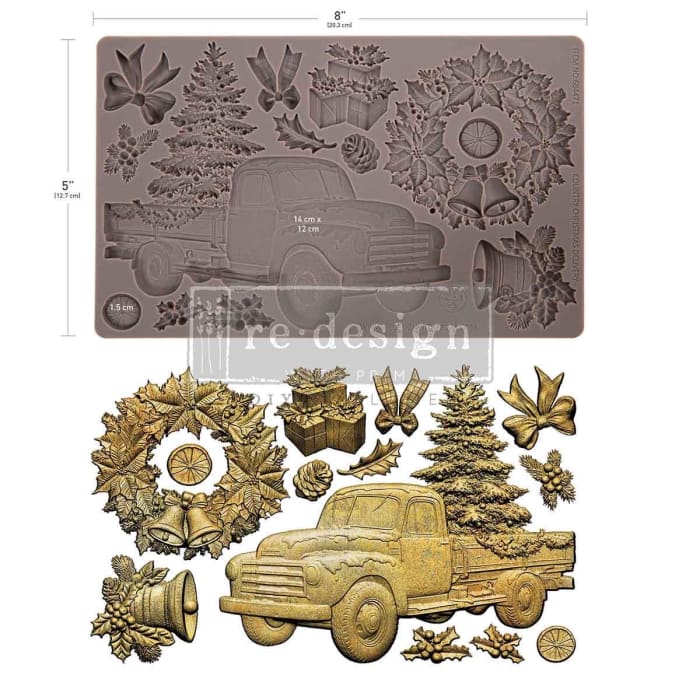 COUNTRY CHRISTMAS DELIVERY Silicone Mould, Redesign with Prima 5x8"