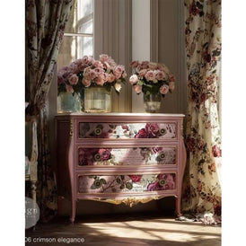 CRIMSON ELEGANCE Decoupage Tissue Paper Set by Redesign