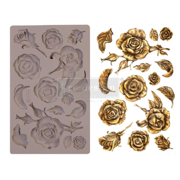 Fragrant Roses Decor Mould by Redesign With Prima | 5” x 8” x 8mm