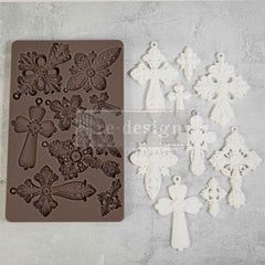 Holy Harmony Decor Mould by Redesign With Prima | 5" x 8" x 8mm | Christmas Collection