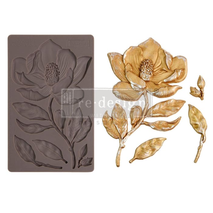 Magnolia Flower Decor Mould by Redesign With Prima | 5” x 8” x 8mm