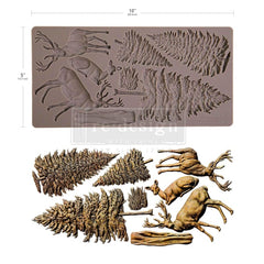 New! EVERGREEN CHRISTMAS MAGIC Decor Mould by Redesign With Prima | 5" x 10" x 8mm