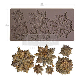 New! FROSTED SNOWFLAKE WONDERS Decor Mould by Redesign With Prima | 5" x 10" x 8mm