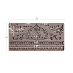 New! REGAL FLOURISH Decor Mould by Redesign With Prima | 5" x 10" x 8mm