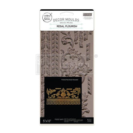 New! REGAL FLOURISH Decor Mould by Redesign With Prima | 5" x 10" x 8mm