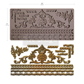 New! REGAL FLOURISH Decor Mould by Redesign With Prima | 5" x 10" x 8mm