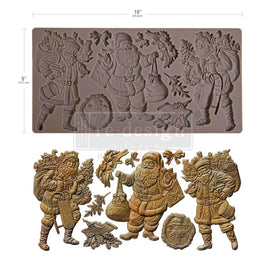 New! SANTAS HOLIDAY CHEER Mould by Redesign With Prima | 5" x 10" x 8mm