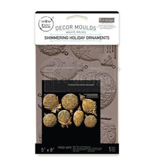 New! SHIMMERING HOLIDAY ORNAMENTS Decor Mould by Redesign With Prima | 5" x 8" x 8mm