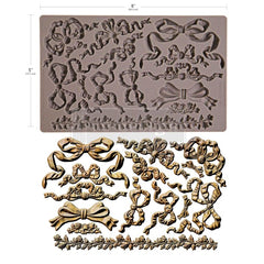 New! TIMELESS TIES Decor Mould by Redesign With Prima | 5" x 8" x 8mm