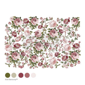 Blushing Blooms Symphony Furniture Transfer by Redesign With Prima | 24” x 35” | Kacha Collection