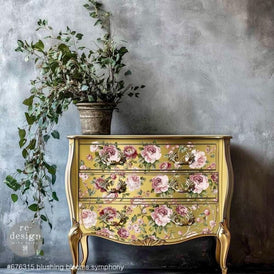 Blushing Blooms Symphony Furniture Transfer by Redesign With Prima | 24” x 35” | Kacha Collection