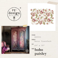 NEW Decor Transfer | Boho Paisley | Redesign With Prima |