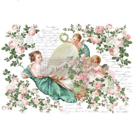 Chambre de la Reine Furniture Transfer by Redesign With Prima | 24” x 35” | Grand Chateau Collection